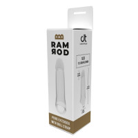 Насадка на пеніс Dreamtoys Ramrod з кільцем для мошонки, прозора