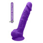 Фаллоимитатор реалистичный Dream Toys Real Love на присоске с мошонкой, фиолетовый