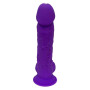Фаллоимитатор реалистичный Dream Toys Real Love на присоске с мошонкой, фиолетовый