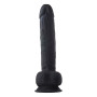 Фалоімітатор гігантський реалістичний Dreamtoys Real Love на присосці з мошонкою, чорний