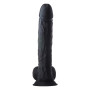 Фалоімітатор гігантський реалістичний Dreamtoys Real Love на присосці з мошонкою, чорний
