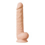 Фалоімітатор гігантський реалістичний Dreamtoys Real Love на присосці з мошонкою, бежевий