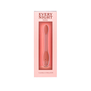 Гнучкий вібратор для пар Every Night Toys Flexible з двома моторчиками, червоний