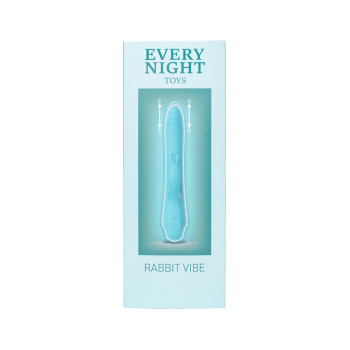 Вібратор-кролик із фрикціями Every Night Toys для точки G, блакитний