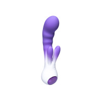 Вибратор-кролик со светодиодом Every Night Toys для точки G, фиолетовый градиент