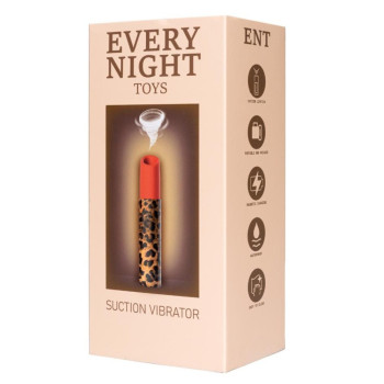 Вакуумний стимулятор клітора Every Night Toys у формі помади, леопардовий принт
