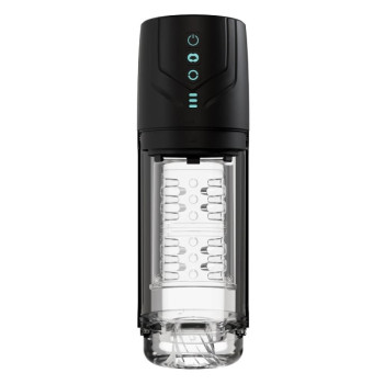 Мастурбатор Blush M For Men Whirlwind Pro з ротацією та всмоктуванням, прозорий