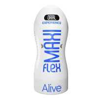 Мастурбатор у вигляді рота Alive Maxi Flex у білій колбі