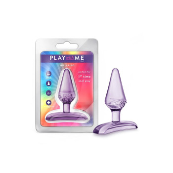 Силиконовая анальная пробка Blush Play With Me конусной формы, фиолетовая