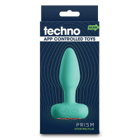Анальна смарт вібро-пробка із стопером NS Novelties Techno Prism зелена