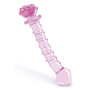 Спиральный фаллоимитатор для точки G из стекла Dream Toys Glaze Glass в форме бутона розы