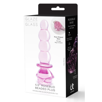 Фалоімітатор ялинка зі скла Dream Toys Glaze Glass у формі бутона троянди