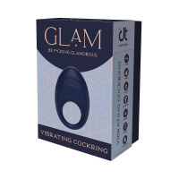 Гламурне вібраційне кільце для пеніса Dream Toys Glam синє