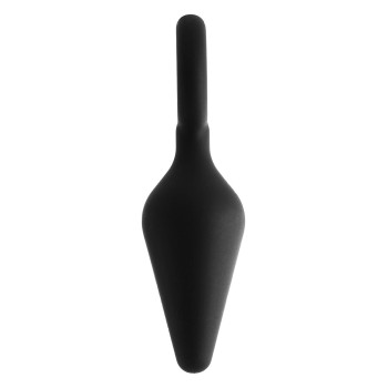 Анальная пробка черная Dreamtoys FANTASSTIC с кольцом, Medium
