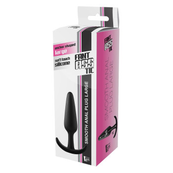 Анальний плаг черный Dreamtoys FantASStic Smooth со стопером в форме якоря, Large