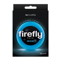 Ерекційне кільце для пеніса люмінесцентне NS Novelties Firefly синє, М