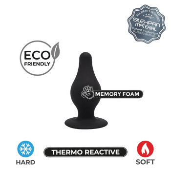 Анальная пробка двойной плотности SILEXD Thermo Reactive черная, Medium