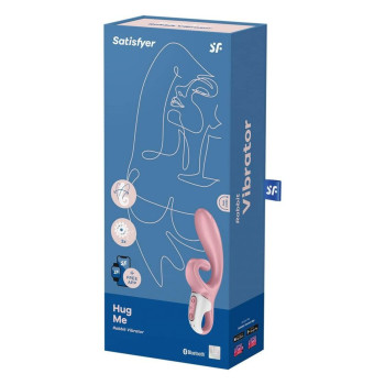 Вибратор-кролик Satisfyer Hug Me с подключением к приложению, розовый