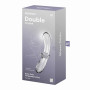 Подвійний скляний фалоімітатор Satisfyer Double Crystal Transparent прозорий