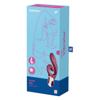 Стимулятор точки G и клитора Satisfyer Love me с вибрацией, бордовый