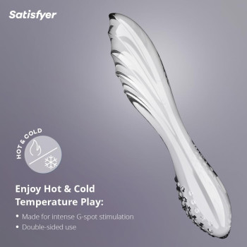 Скляний фалоімітатор Satisfyer Dazzling Crystal 1 Transparent прозорий