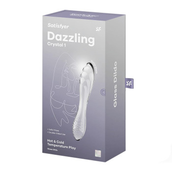 Скляний фалоімітатор Satisfyer Dazzling Crystal 1 Transparent прозорий