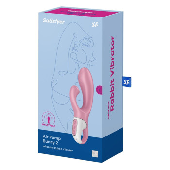 Вібратор кролик Satisfyer Air Pump Bunny 2 з технологією тиску повітря, рожевий