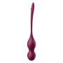 Кульки Кегеля з вібрацією Satisfyer Love Birds Vary та змінними вантажами, бордові