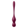 Кульки Кегеля з вібрацією Satisfyer Love Birds Vary та змінними вантажами, бордові