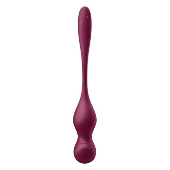 Кульки Кегеля з вібрацією Satisfyer Love Birds Vary та змінними вантажами, бордові