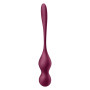 Кульки Кегеля з вібрацією Satisfyer Love Birds Vary та змінними вантажами, бордові
