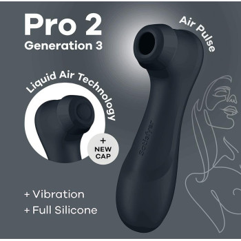 Вібратор із ефектом пульсації Satisfyer Pro 2 Generation 3 чорний