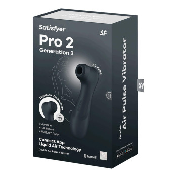 Смарт-вібратор із ефектом пульсації Satisfyer Pro 2 Generation 3 чорний