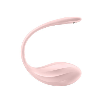 Вібратор в трусики Satisfyer Ribbed Petal з додатком та пультом, рожевий