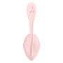Вібратор в трусики Satisfyer Ribbed Petal з додатком та пультом, рожевий