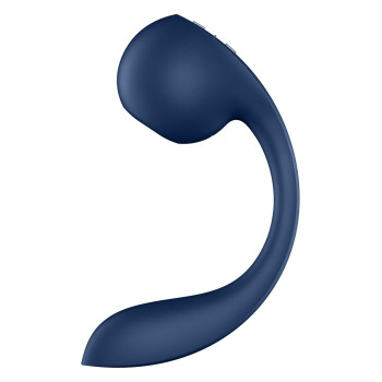 Вібратор для точки G та клітора Satisfyer Pro+ Wave 4 Connect App з додатком, синій