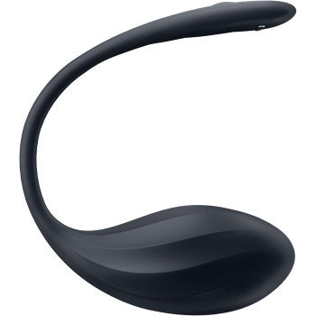Вібратор у трусики Satisfyer Ribbed Petal з додатком та пультом, чорний