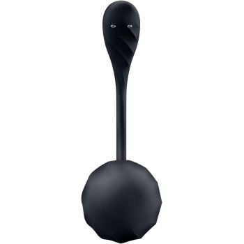 Вібратор у трусики Satisfyer Ribbed Petal з додатком та пультом, чорний