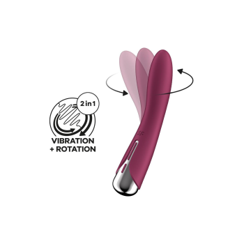 Вібратор для точки G Satisfyer Spinning Vibe 1 із ротацією, червоний