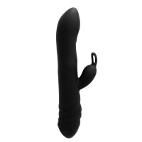 Вібратор-кролик Adrien Lastic Twister з ротацією, чорний