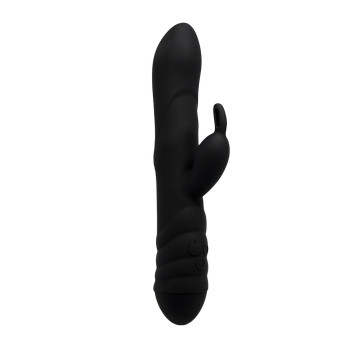 Вібратор-кролик Adrien Lastic Twister з ротацією, чорний