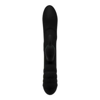Вібратор-кролик Adrien Lastic Twister з ротацією, чорний