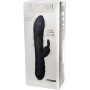 Вібратор-кролик Adrien Lastic Twister з ротацією, чорний