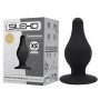Анальная пробка термореактивная Silexd Plug Model 2 конической формы, черная, XS