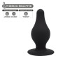 Анальная пробка термореактивная Silexd Plug Model 2 конической формы, черная, XS