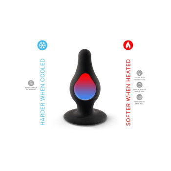 Анальная пробка термореактивная Silexd Plug Model 2 конической формы, черная, L