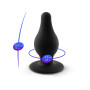 Анальная пробка термореактивная Silexd Plug Model 2 конической формы, черная, L