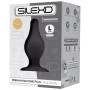 Анальная пробка термореактивная Silexd Plug Model 2 конической формы, черная, L