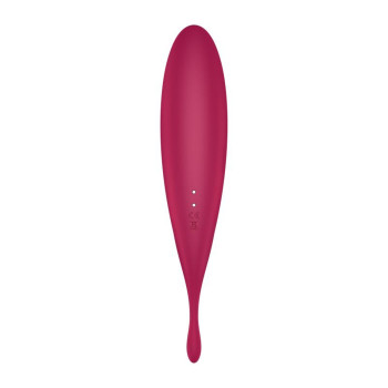 Вибратор с волновой стимуляцией Satisfyer Twirling Pro+ с приложением, красный
