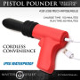 Вібратор у формі пістолета, із фрикціями Master Series Pistol Pounder червоно-чорний